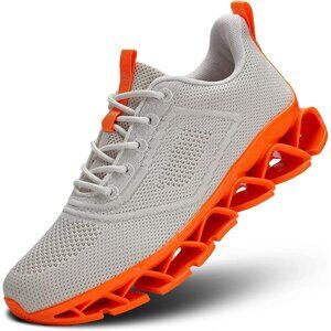 Women's Beige Orange Sport Gym Walking Running Tennis  Athletic Sneakers Shoes